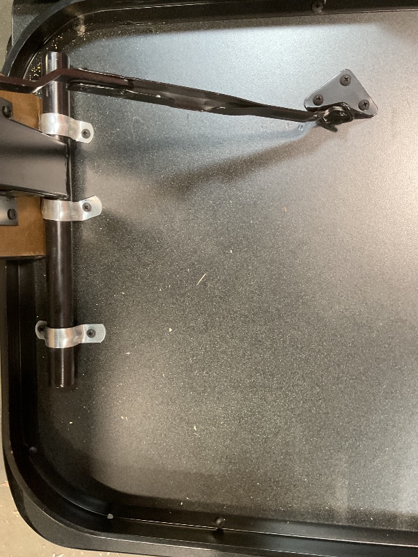 Photo 1 of **SCRAPES. CORNER COMING LOOSE**60" GRAY GRANITE THERMAL-FUSED LAMINATE TOP FOLDING SEMINAR TABLE WITH PANEL LEGS