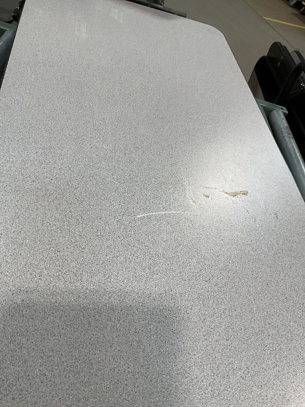 Photo 1 of **SCRAPES AND SCRATCHES60" GRAY GRANITE THERMAL-FUSED LAMINATE TOP FOLDING SEMINAR TABLE WITH PANEL LEGS