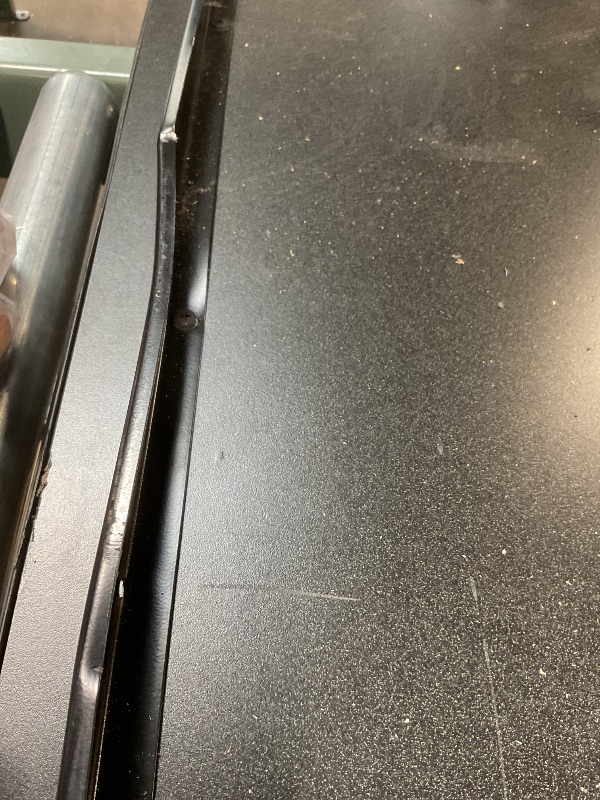 Photo 1 of **SCRATCHES. SCRAPES. CRACKING**60" GRAY GRANITE THERMAL-FUSED LAMINATE TOP FOLDING SEMINAR TABLE WITH PANEL LEGS