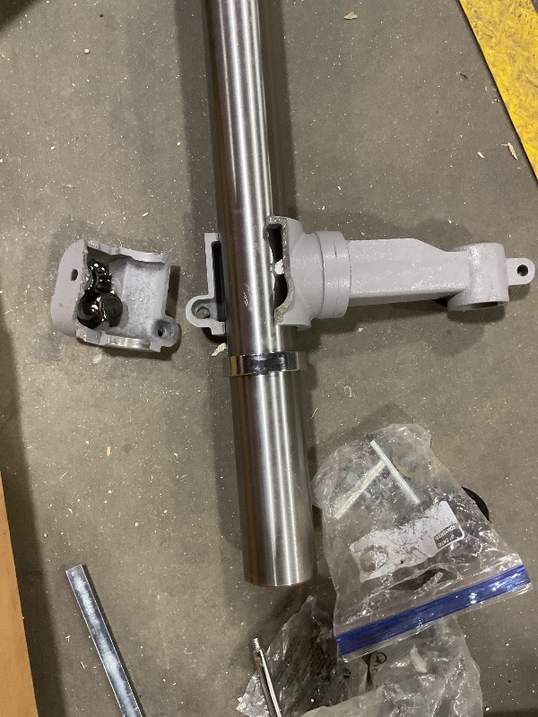 Photo 1 of **MAJOR DAMAGE TO MULTIPLE PARTS. SELLING FOR PARTS**15 in Floor Drill Press, 7.5 Amp 120V Pure Copper Motor, 288-3084 RPM Variable Speed Cast Iron Bench Drill Press, 0-45° Tilting Worktable, Tabletop Drilling Machine for Wood Metal