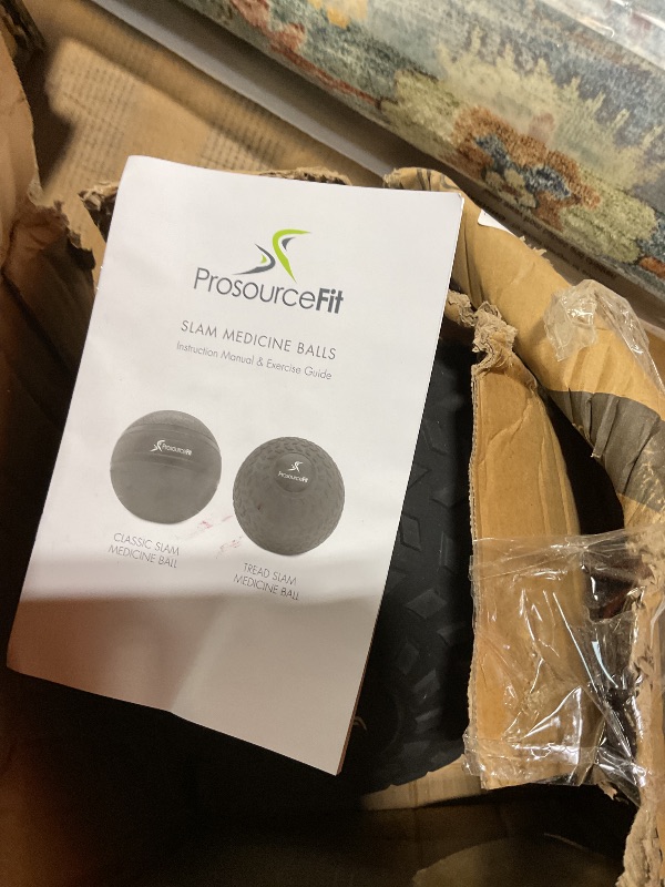 Photo 1 of **NEEDS AIR**ProsourceFit Slam Medicine Balls 5, 10, 15, 20, 25, 30, 50lbs Smooth and Tread Textured Grip Dead Weight Balls for Strength and Conditioning Exercises, Cardio and Core Workouts