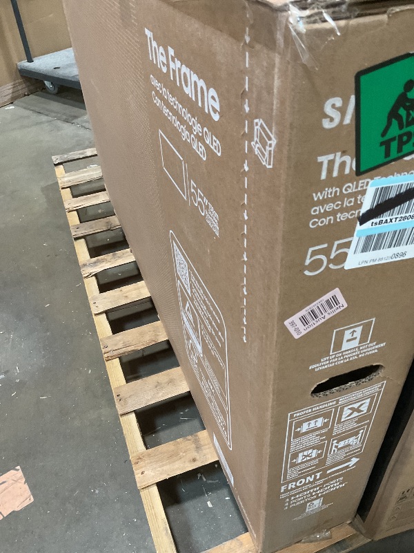 Photo 1 of **TV ONLY. MISSING EVERYTHING ELSE**Samsung 55-Inch Class The Frame LS03F 4K QLED Smart TV (2025 Model) Slim Fit Wall Mount, Modern Frame Design, NQ4 AI Gen2 Processor, Art Mode, Artful Picture Quality, Samsung Vision AI, Alexa Built-in