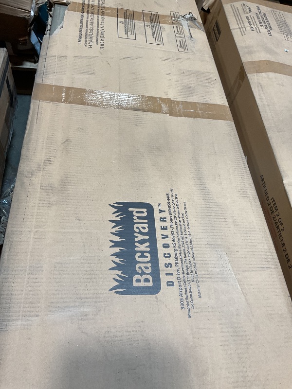 Photo 1 of **2 BOXES**Backyard Discovery Somerville 14' x 10' Cedar Wood Pergola Kit with Trellis Roof, All-Season Durability, High-Wind Rating, PowerPort, Shade for Outdoor Patio, Deck, Garden, and Entertaining