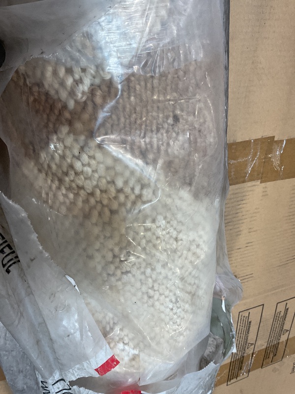 Photo 1 of **DIRT AND SCRAPE DAMAGE FROM TRANSPORT **Louie Diamond Checkerboard Jute Natural 10 ft. x 14 ft. Area Rug