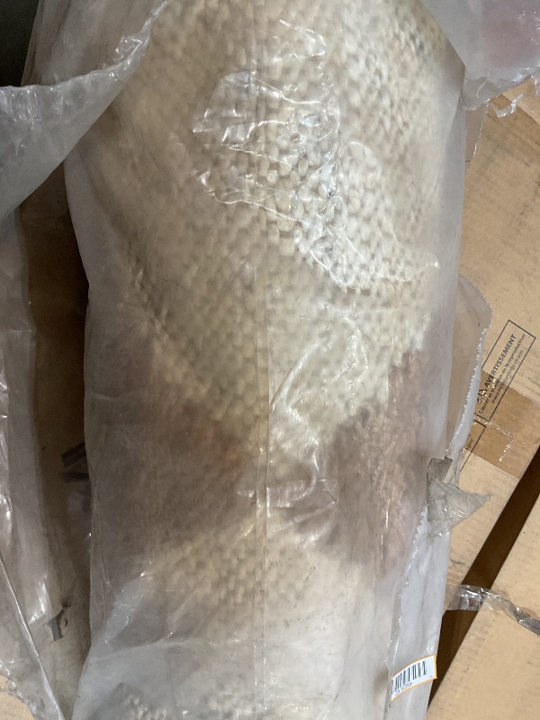 Photo 1 of **DIRT AND SCRAPE DAMAGE FROM TRANSPORT **Louie Diamond Checkerboard Jute Natural 10 ft. x 14 ft. Area Rug