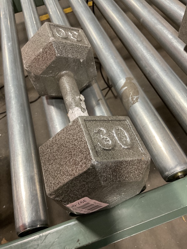Photo 1 of **CHIPS AND SCRAPES**CAP Barbell Solid Hex Dumbbell, Single (30-Pound)