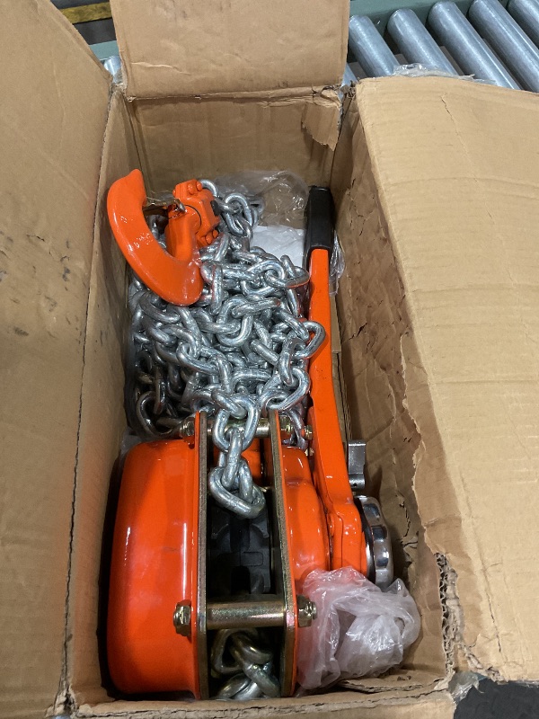 Photo 1 of **MINOR USE WEAR**VEVOR Manual Lever Chain Hoist, 3 Ton 6600 lbs Capacity 20 FT Come Along, G80 Galvanized Carbon Steel with Weston Double-Pawl Brake, Auto Chain Leading & 360° Rotation Hook, for Garage Factory Dock
