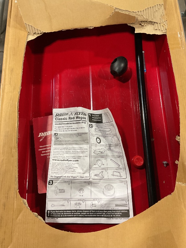 Photo 1 of ***FOR PARTS ONLY/MISSING ASSEMBLY PIECES*** Radio Flyer Kids Wagon, Rolling Cart, Utility Cart, Classic Red Wagon for Kids, for Gardening, Beach, Camping Essentials, Ages 1.5+ Years