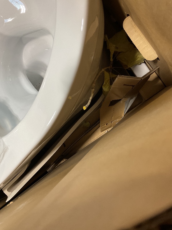 Photo 1 of **MAJOR DAMAGE TO BASE. SELLING FOR PARTS** TOTO® Aquia® IV One-Piece Elongated Dual Flush 1.28 and 0.9 GPF Universal Height, WASHLET®+ Ready Toilet with CEFIONTECT®, Cotton White- MS646234CEMFGN#01