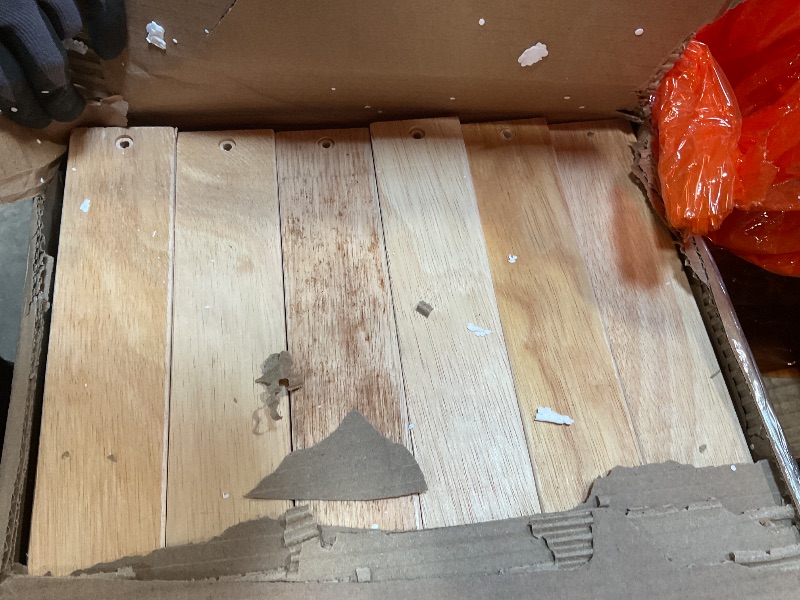 Photo 1 of **SELLING FOR PARTS AS PARTIAL SET. ONE BOX OF TWO**Osparple Twin Size Low Loft Bed, Kids Bed Frame with Shelf, Drawer and Stairs for Girls, Boys, Loft Bed with Storage, Strong Wood Slats Support, White