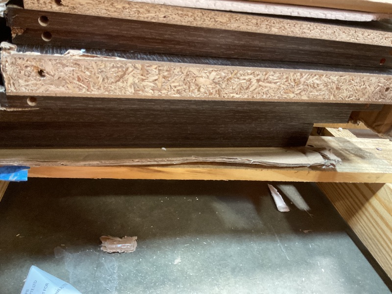 Photo 1 of **SELLING FOR PARTS. MAJOR DAMAGE. COLOR IS BROWN**Furinno Cubicle Open Back Decorative Cube Storage Organizer, 8-Cube, Light Grey