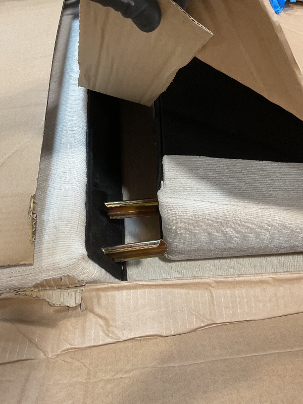 Photo 1 of **SELLING FOR PARTS AS PARTIAL SET. TWO OF FOUR BOXES. CENTER AND LEFT PIECES**YOPTO 127" L-Shaped Sectional Couch with Movable Ottoman & 6 Throw Pillows,7 Seat Chenille Upholstered Sofa W/2 Cup Holder,USB Port & Hidden Storage Box,DIY Combination,for Liv