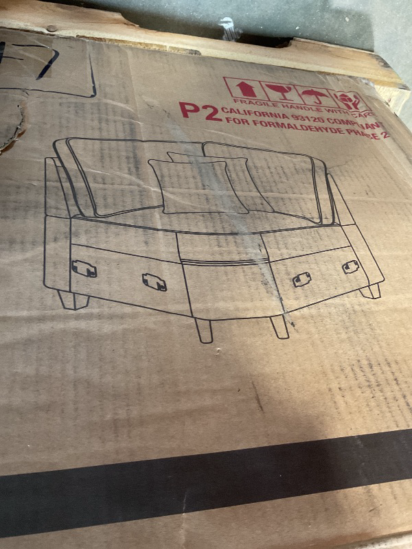 Photo 1 of **SELLING FOR PARTS AS PARTIAL SET. TWO OF FOUR BOXES. CENTER AND LEFT PIECES**YOPTO 127" L-Shaped Sectional Couch with Movable Ottoman & 6 Throw Pillows,7 Seat Chenille Upholstered Sofa W/2 Cup Holder,USB Port & Hidden Storage Box,DIY Combination,for Liv