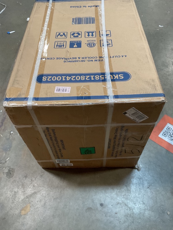 Photo 1 of **GLASS ON DOOR BROKEN. SELLING FOR PARTS. SCRAPE DAMAGE**Electactic Wine Cooler Refrigerator 4.4Cu.ft, 37 Bottle Freestanding Cabinet Wine Cellars, Wine Fridge with Glass Door for Home Use, Protecting Your Reds and Whites