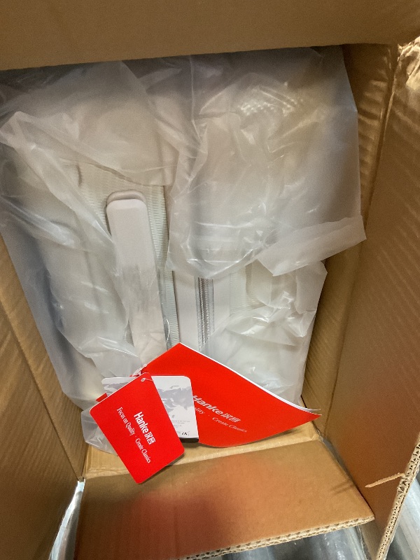 Photo 1 of ***UNTESTED/ UNKNOWN DAMAGES/MISSING PIECES**** Hanke 20 Inch Carry On Luggage 22x14x9 Airline Approved Lightweight PC Hard Shell Suitcases with Wheels Travel Luggage Rolling Suitcase Travel Luggage Bag Christmas Gifts for Birthday(Ivory White)