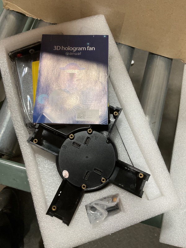 Photo 1 of 3DHologramFan,45CM HD LED 3DHologramFan WIFI Projector with 700 Library Video,Animated Holographic Projector Display for Stores, Shops, Christmas Tree(17.9"(APP+WIFI+Bluetooth+Remote))