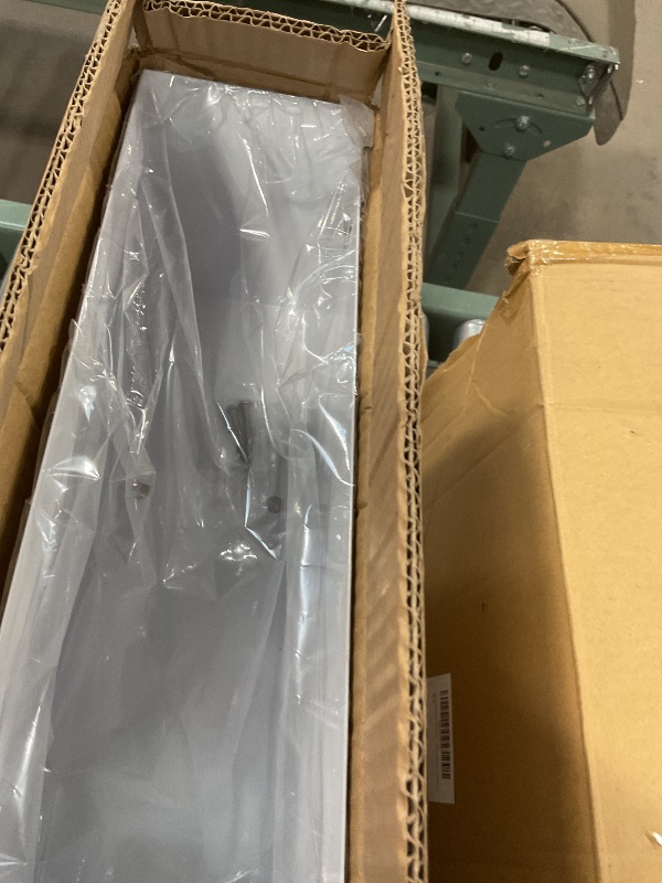 Photo 1 of ****FOR PARTS ONLY MISSING ASSEMBLY PIECES**** LaLaGreen Wall Planter (24 Inch, 1 Pack) Carbon Steel White Metal Hanging Flower Pot for Succulents, Wall Mount Rectangular Window Sill Box Fence Floating Garden Shelf for Deck Indoor Outdoor Decor