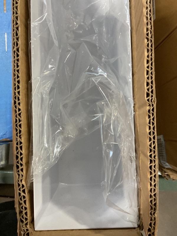 Photo 1 of ****FOR PARTS ONLY MISSING ASSEMBLY PIECES**** LaLaGreen Wall Planter (24 Inch, 1 Pack) Carbon Steel White Metal Hanging Flower Pot for Succulents, Wall Mount Rectangular Window Sill Box Fence Floating Garden Shelf for Deck Indoor Outdoor Decor