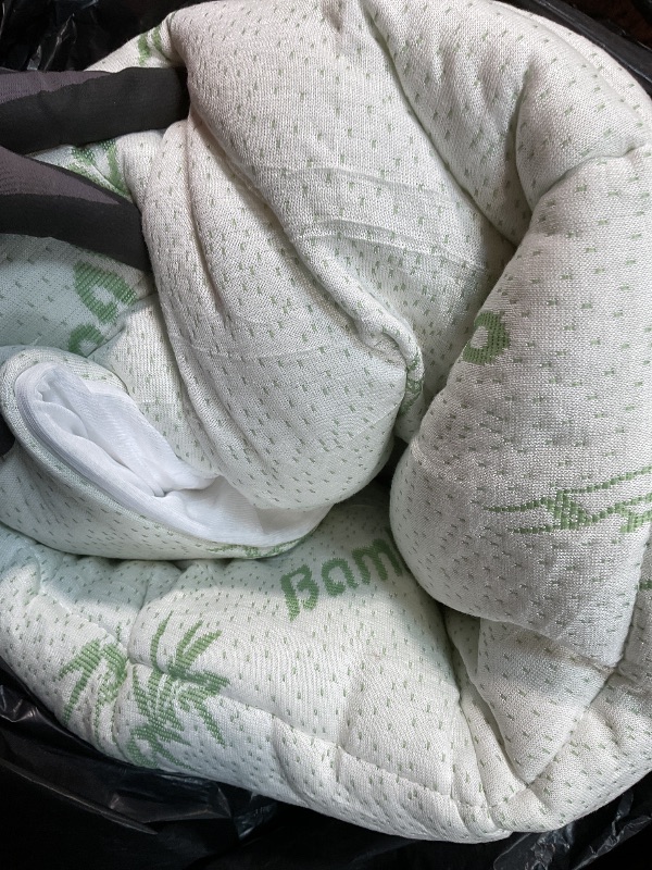 Photo 1 of **DIRT FROM TRANSPORT **Ultra Soft King Size Mattress Topper - Viscose Made from Bamboo Pillow Top Mattress Pad for Back Pain Relief - Naturally Cooling for Hot Sleepers, Green