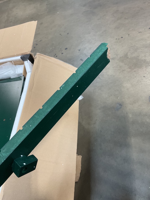 Photo 1 of **MAJOR DAMAGE TO LONG WOOD PIECE**Merax 36" Bathroom Vanity with Sink, Modern Solid Wood Frame Bathroom Vanity Storage Cabinet with Adjustable Shelf, Ceramic Sink Top, Soft Closing Doors, 3 Drawers and Tip Out Drawer, Green