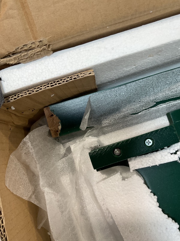 Photo 1 of **MAJOR DAMAGE TO LONG WOOD PIECE**Merax 36" Bathroom Vanity with Sink, Modern Solid Wood Frame Bathroom Vanity Storage Cabinet with Adjustable Shelf, Ceramic Sink Top, Soft Closing Doors, 3 Drawers and Tip Out Drawer, Green