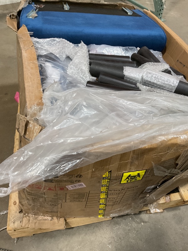 Photo 1 of ***MISSING CHAISE CUSHION (LARGEST CUSHION) *** Welzona Sectional Couches for Living Room, 83" Velvet Modern 3 Seater Sofa, L Shaped Couch with Ottoman, Small Sectional Couch Sofas for Living Room, Bedroom, Apartment, Office, Blue Sofa