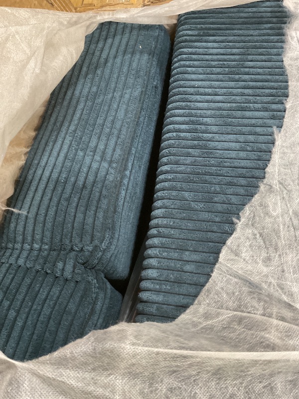 Photo 1 of 	**SELLING FOR PARTS AS PARTIAL SET. BOX B OF SET**Blue couch cushion and parts