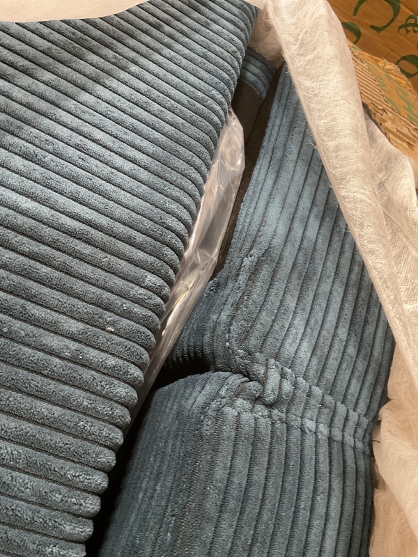 Photo 1 of 	**SELLING FOR PARTS AS PARTIAL SET. BOX B OF SET**Blue couch cushion and parts