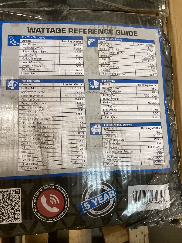 Photo 1 of **DENT**DuroMax XP13000HX 13,000-Watt Dual Fuel Portable Generator - Gas & Propane, Electric Start, Whole Home Power Backup, Transfer Switch Ready, RV & Emergency Ready