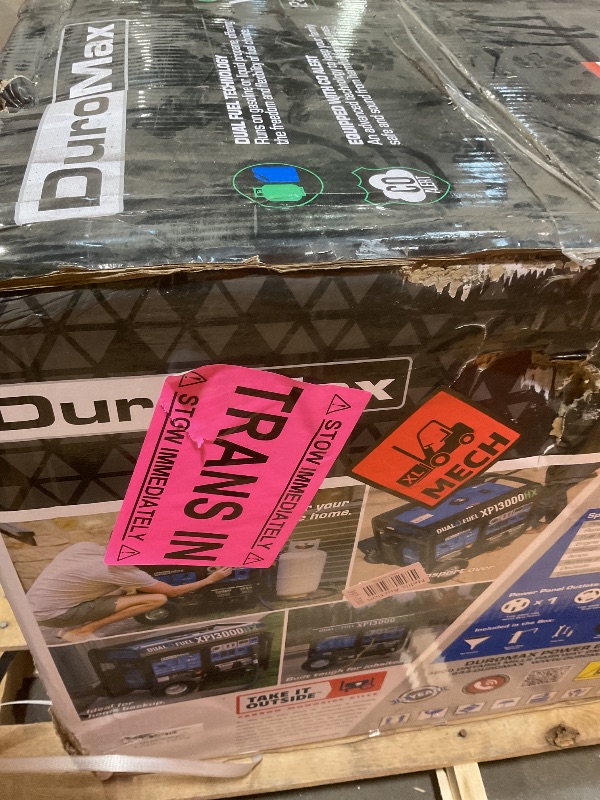 Photo 1 of **DENT**DuroMax XP13000HX 13,000-Watt Dual Fuel Portable Generator - Gas & Propane, Electric Start, Whole Home Power Backup, Transfer Switch Ready, RV & Emergency Ready
