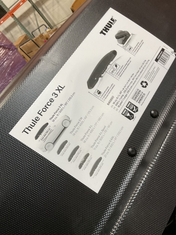 Photo 1 of **SQUEEZE HARD TO OPEN. DIRT. SCRATCHES. **Thule Force 3 - Size XL - 18 cu ft - Aerodynamic roof Mounted Box - Dual-Sided Opening with Locks - Tool-Free Install - Weatherproof Design - for SUVs, Trucks, Cars, EVs and More