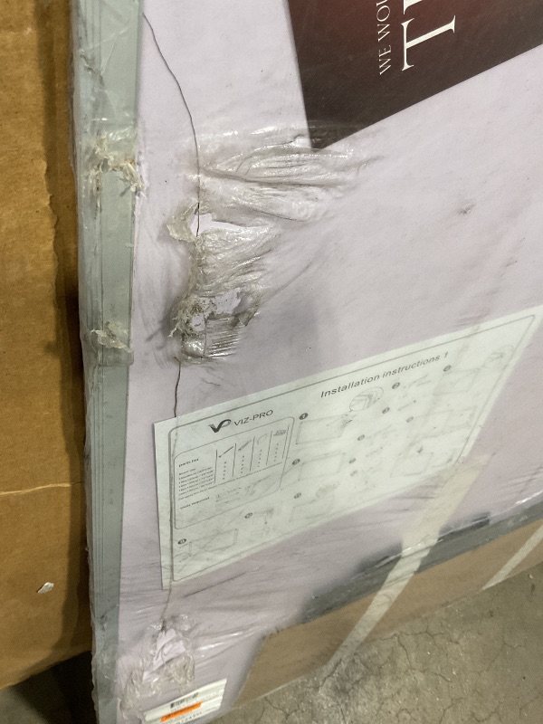 Photo 1 of **DENT. CRACK ON ENDVIZ**-PRO Dry Erase Board/Whiteboard, 72 x 48 Inches, Wall Mounted Board for School Office and Home 6' x 4'