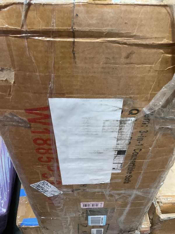 Photo 1 of ***FOR PARTS MISSING ASSEMBLY PIECES** Lyngins 73.2 Inch Queen Size Sleeper Sofa Bed, 3 in 1 Convertible Pull Out Couch Velvet Loveseat Sofa Couch Bed with Pillow for Apartment, Bedroom, Living Room, Beige