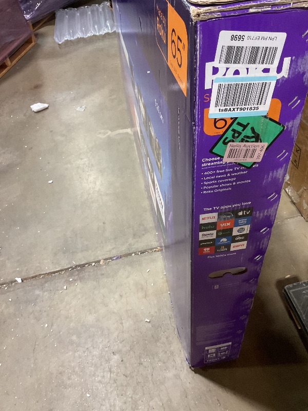 Photo 1 of **TV ONLY**Roku Smart TV 2025 – 65-Inch Select Series, 4K HDR TV – RokuTV with Enhanced Voice Remote – Flat Screen LED Television with Wi-Fi for Streaming Live Local News, Sports, Family Entertainment