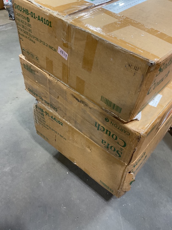 Photo 1 of **3 BOXES**HONBAY U Shaped Couch with Storage, Corduroy Sectional Couches for Living Room, Modular Sectional Sofa, Blue