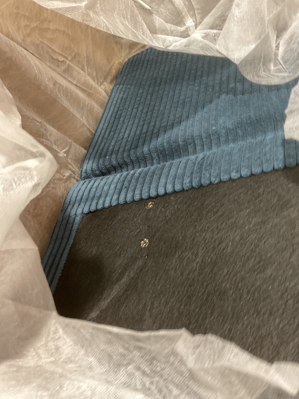 Photo 1 of **3 BOXES**HONBAY U Shaped Couch with Storage, Corduroy Sectional Couches for Living Room, Modular Sectional Sofa, Blue