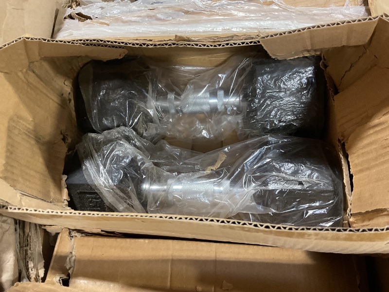 Photo 1 of **PARTIAL SET/MISSING RACK PIECES**Fitvids Rubber Coated Hex Dumbbell Weight Set and Storage Rack, 100LB Set or 150LB Set, 5-20 lbs Pairs or 5-25 lbs Pairs