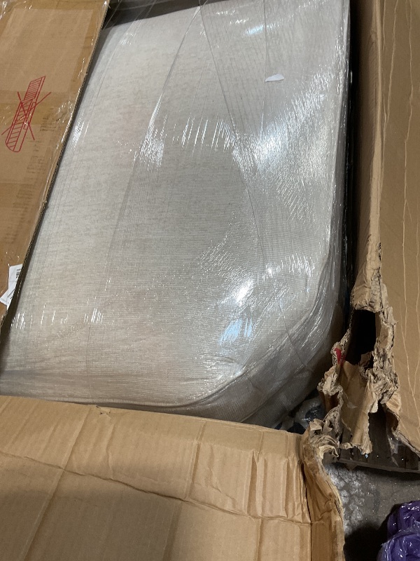 Photo 1 of **SELLING FOR PARTS AS PARTIAL SET. BOX C OF SET. Ball & Cast 127" L-Shaped Sectional Couch with Movable Ottoman&6 Throw Pillow,7 Seat Chenille Upholstered Sofa W/2 Cup Holder,USB Port&Hidden Storage Box,DIY Combination,for Livingroom,Apartment,Beige