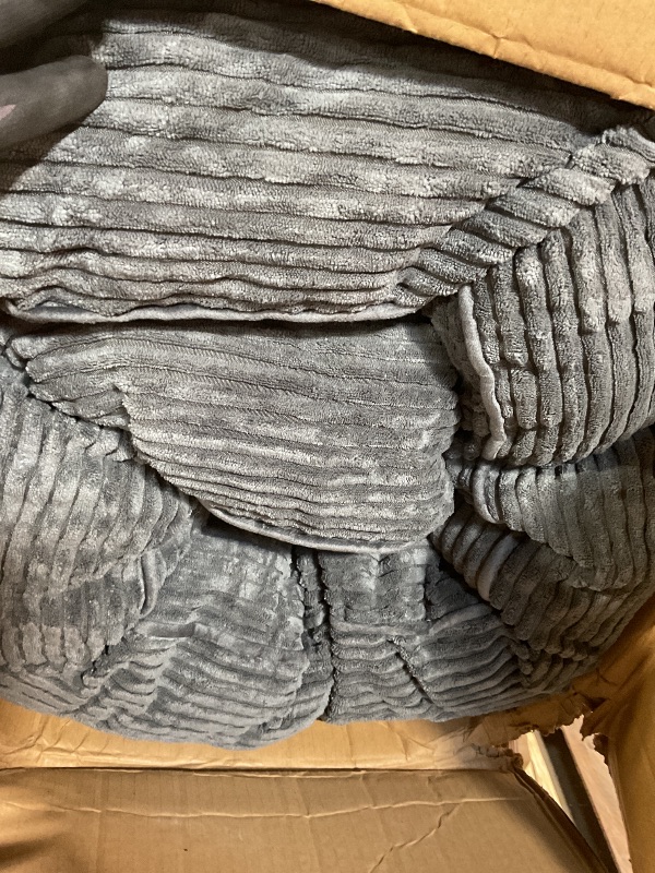 Photo 1 of ***CUSHIIONS ONLY ***** MAXYOYO 3 Seater Couch for Living Room, Boneless Couch with Tufted Cushion & Backrest, Upholstered Floor Sofa, Sofa in A Box, Dark Grey