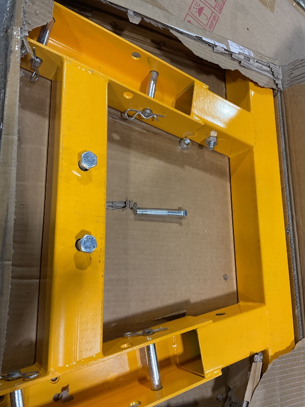 Photo 1 of **SELLING FOR PARTS AS PARTIAL SET. SCRAPES**2 Ton Hydraulic Engine Hoist with Lever Stabilizer, Cherry Picker Engine Hoist, 4400LBS Heavy Duty Garage Crane with 6 Swivel Casters & Adjustable Telescopic Boom, for Auto Repair & Workshop (Yellow)