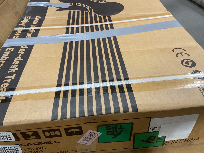 Photo 1 of **DIRT. CONTROLLED THROUGH BLUETOOTH**PACEROCKER Walking Pad Treadmill with 12% 9-Level Auto Incline, 450 lbs Capacity Bluetooth Speaker Under Desk Treadmills for Home Hiking, 5 MPH, Blue