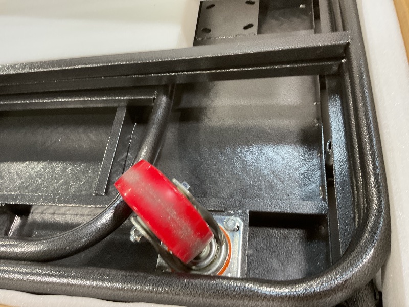 Photo 1 of **MISSING HARDWARE FOR ONE WHEEL**2IN1 Heavy Duty Panel Truck Cart,42" x 24" Flatbed Cart w/1Front&2 Side Handrails,2200 lbs Capacity Drywall Cart&Lumber Cart, Platform Truck w/2 Swivel Casters, All-Steel Hand Truck,Push Cart