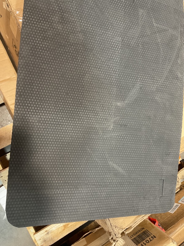 Photo 1 of **SCRAPES AND HOLES**KANGAROO Thick Ergonomic Anti Fatigue Mats for Kitchen Floor, 70x24 Runner, Cushioned Standing Office Desk Mat, Waterproof Scratch Resistant Topside, Supportive All Day Comfort Padded Foam Rugs, Red