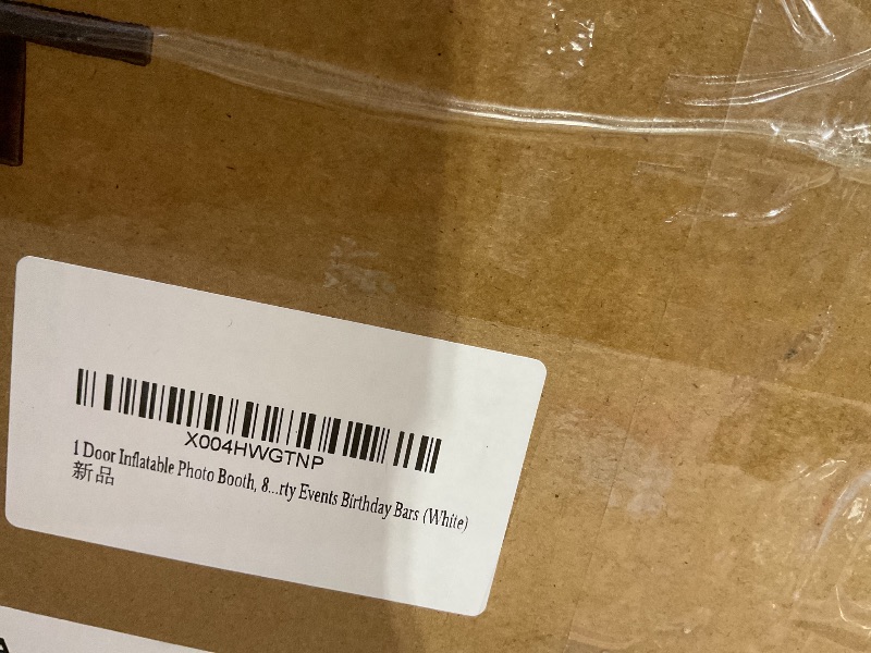 Photo 1 of **COLOR IS WHITE**1 Door Inflatable Photo Booth, 8.2ftx8.2ft Portable 16 Colors Dimmable Shooting Inflatable Photo Booth Enclosure with Blower, for Wedding Party Events Birthday Bars (White)