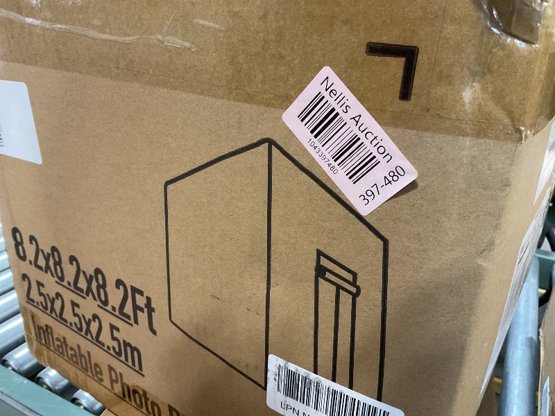 Photo 1 of **COLOR IS WHITE**1 Door Inflatable Photo Booth, 8.2ftx8.2ft Portable 16 Colors Dimmable Shooting Inflatable Photo Booth Enclosure with Blower, for Wedding Party Events Birthday Bars (White)