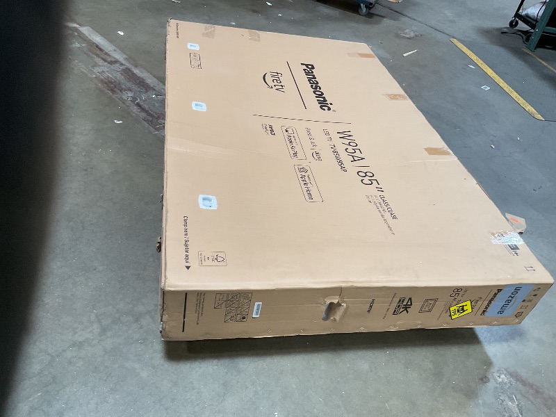 Photo 1 of **UNTESTED. NO POWER CORD. NO REMOTE. NO STANDS**Panasonic W95 Series (2024 Model) 85-inch Mini LED 4K Ultra HD Smart Fire TV, Local Dimming, 144Hz Refresh Rate - 85W95AP
