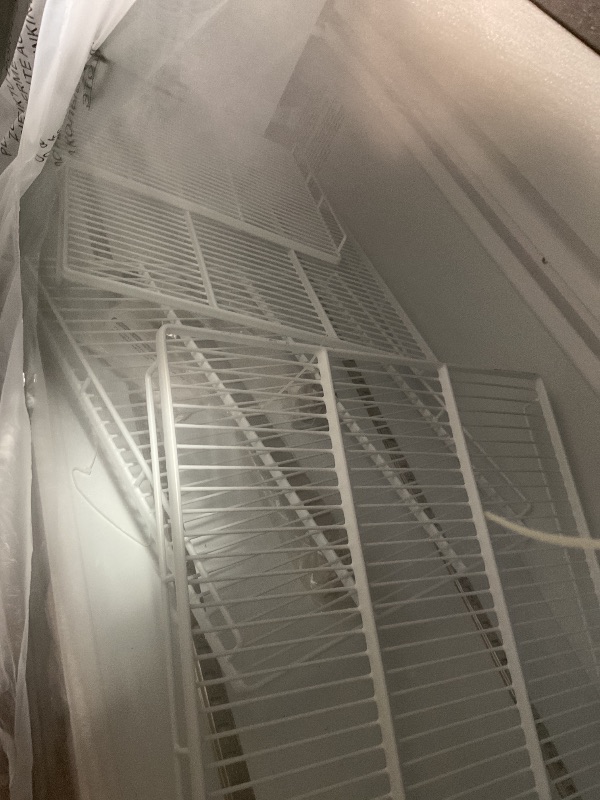 Photo 1 of **DAMAGE TO WHEEL AND BASE**Mojgar 14.8 Cu Ft Commercial Merchandiser Refrigerator for Beverage,Glass Door Upright Display Fridge with Front LED Light,Large Freestanding Business Cooler for Shop,Restaurant,Apartment,etc