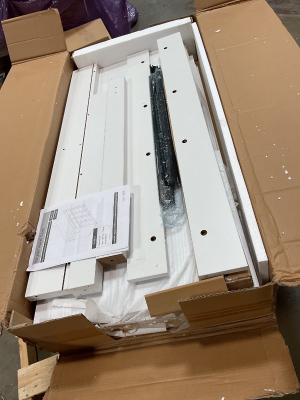 Photo 1 of **SELLING FOR PARTS** kitchen, island cart. White. Partial set.