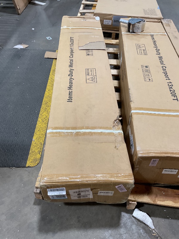 Photo 1 of **SELLING FOR PARTS IN PARTIAL SET. ** 
2 of 4 boxes Heavy duty metal carport