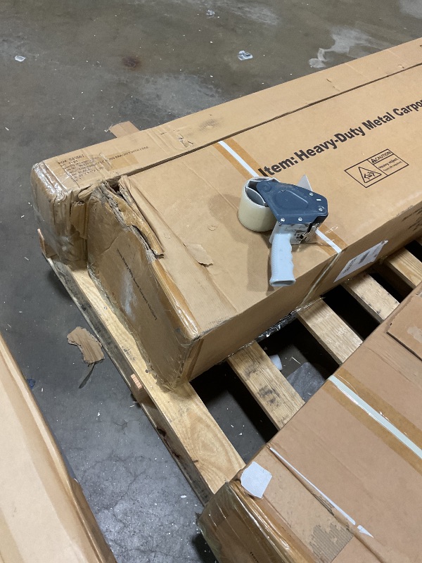 Photo 1 of **SELLING FOR PARTS IN PARTIAL SET. ** 
2 of 4 boxes Heavy duty metal carport